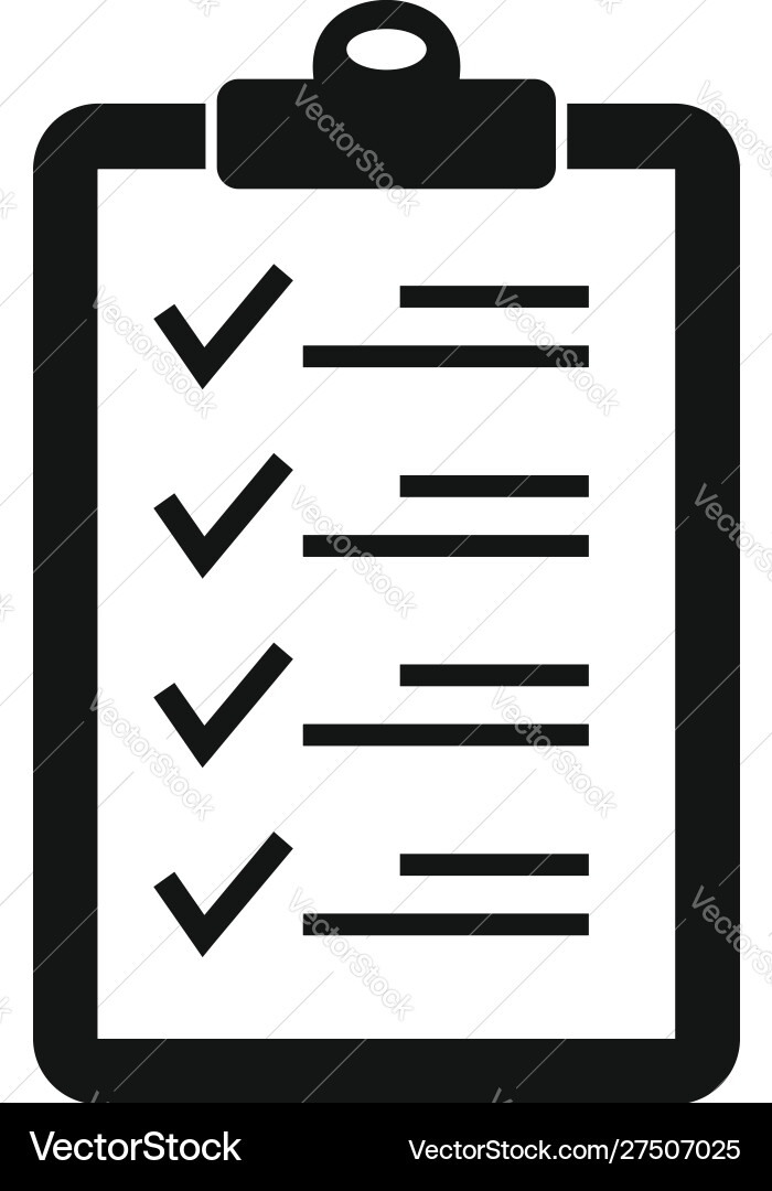 Check list icon simple style Check list icon simple style vector image