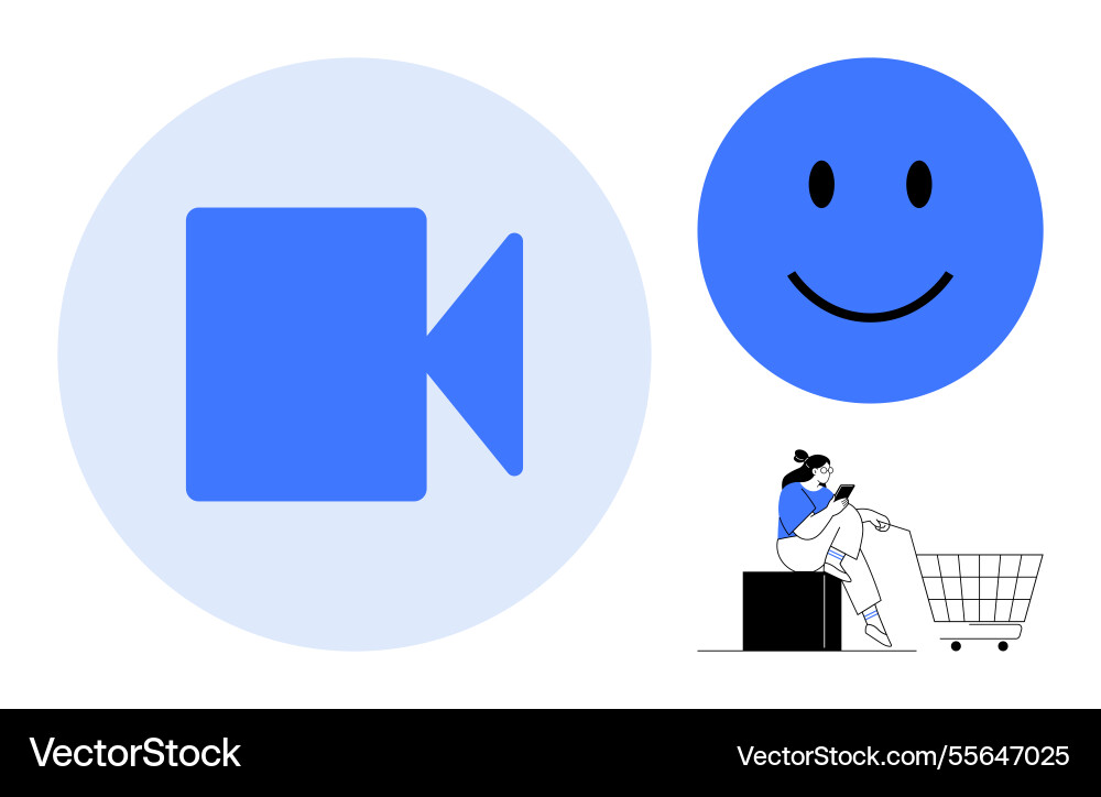Digital communication e-commerce and user Vector Image
