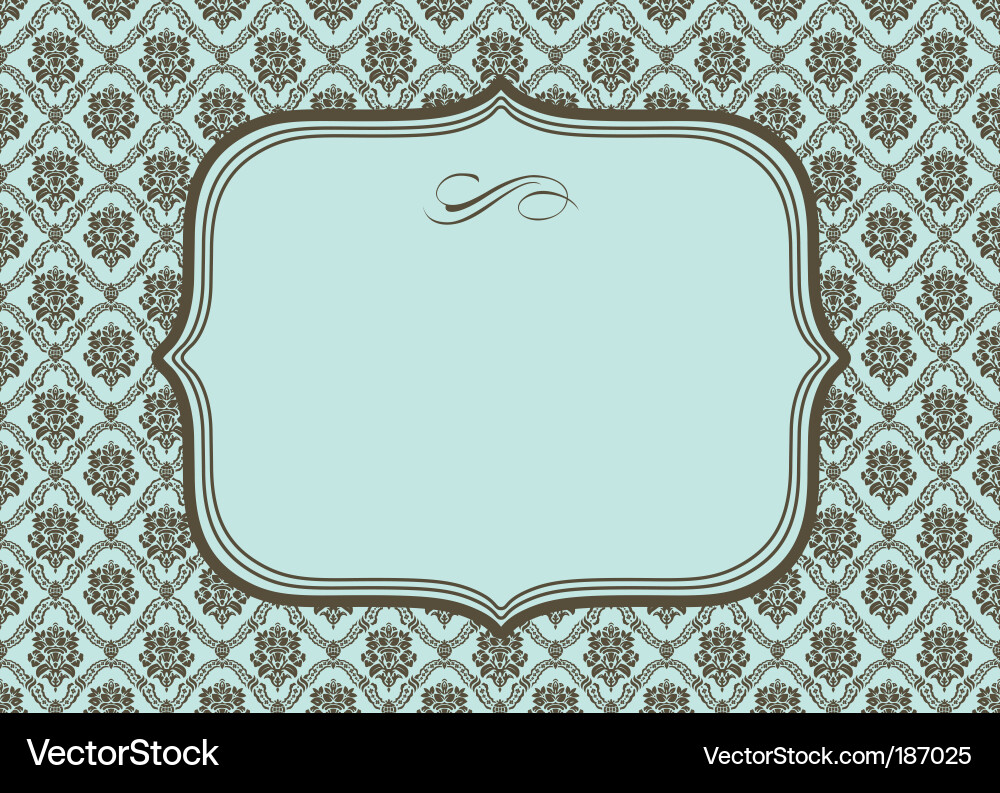 Elegant Damask Frame vector image