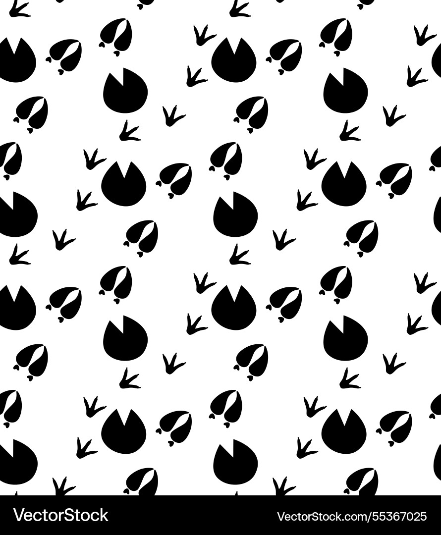 Footprints seamless pattern of pets and farm Footprints seamless pattern of pets and farm vector image