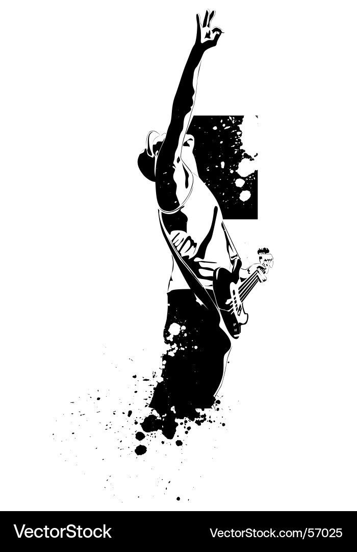 Guitar player Royalty Free Vector Image - VectorStock