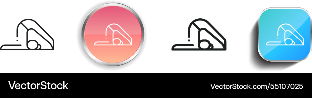 Kapotasana icon thin linear regular and button Kapotasana icon thin linear regular and button Vector Image
