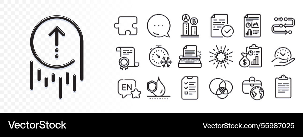 Report euler diagram and english line icons Vector Image