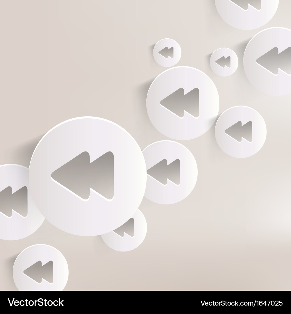 Reverse or rewind web icon vector image