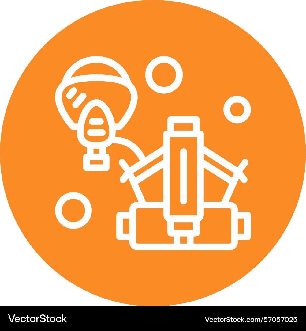 Scba line circle style icon design Vector Image