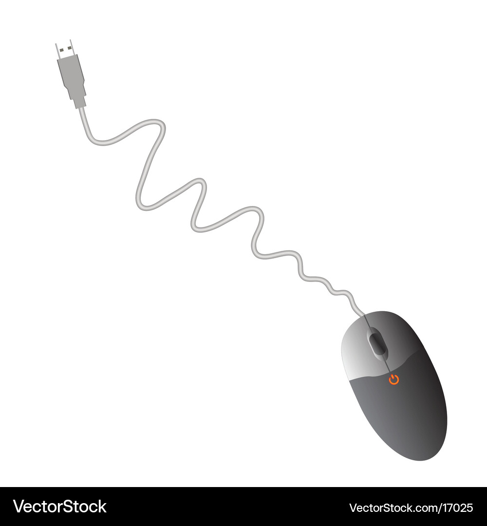 Schwarz Computer Maus Vektorbild