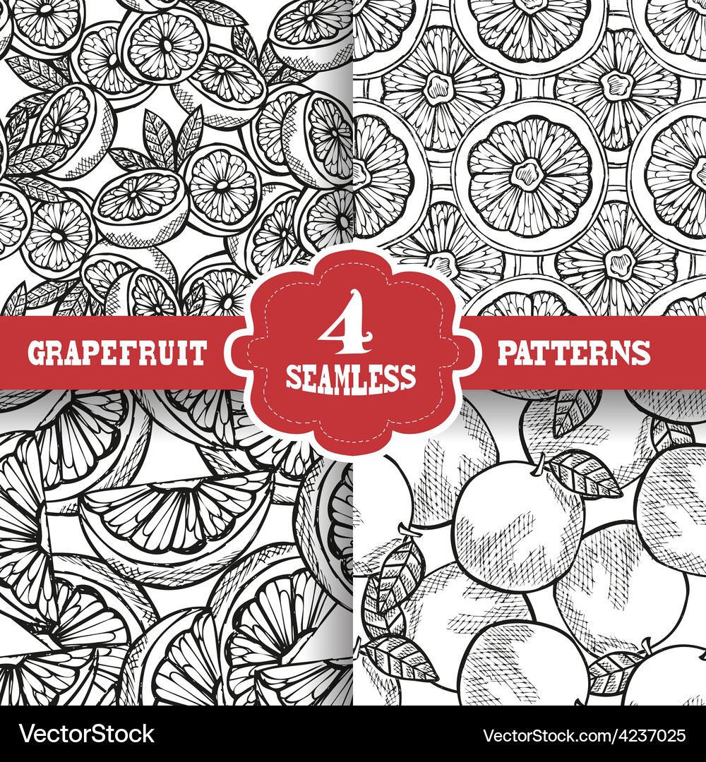 Seamless patterns set Vector Image