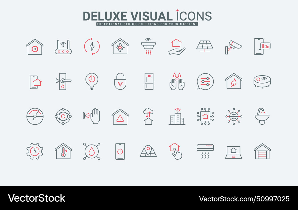 Smart home and tech system management sensors Smart home and tech system management sensors vector image
