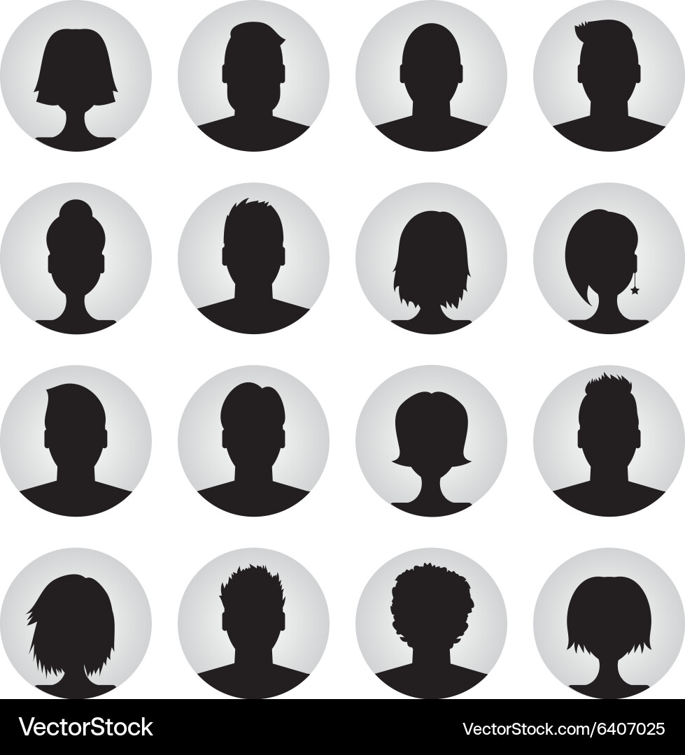 User Profile Icons - People Set Vector Image