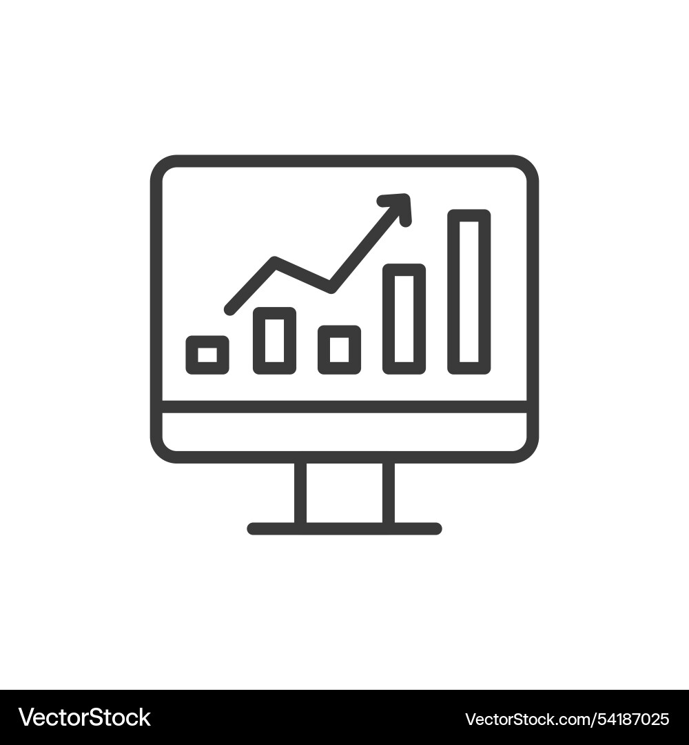 Web traffic icon in line design Web traffic icon in line design vector image