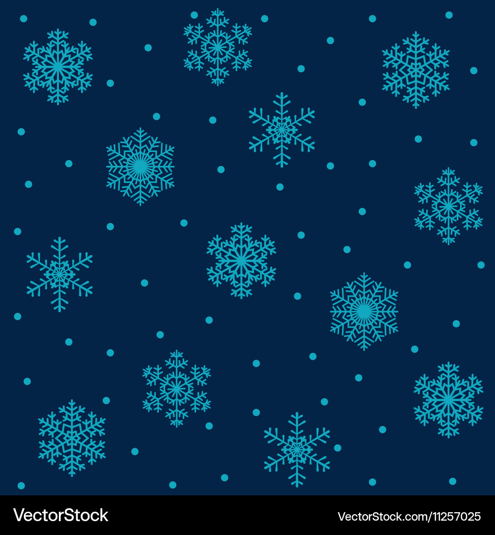 Winter Snowflake Pattern vector image