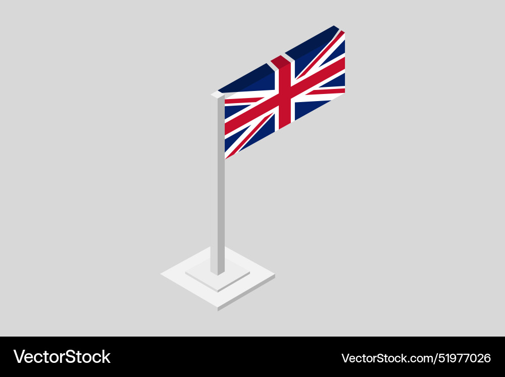 3d United Kingdom Flag Royalty Free Vector Image