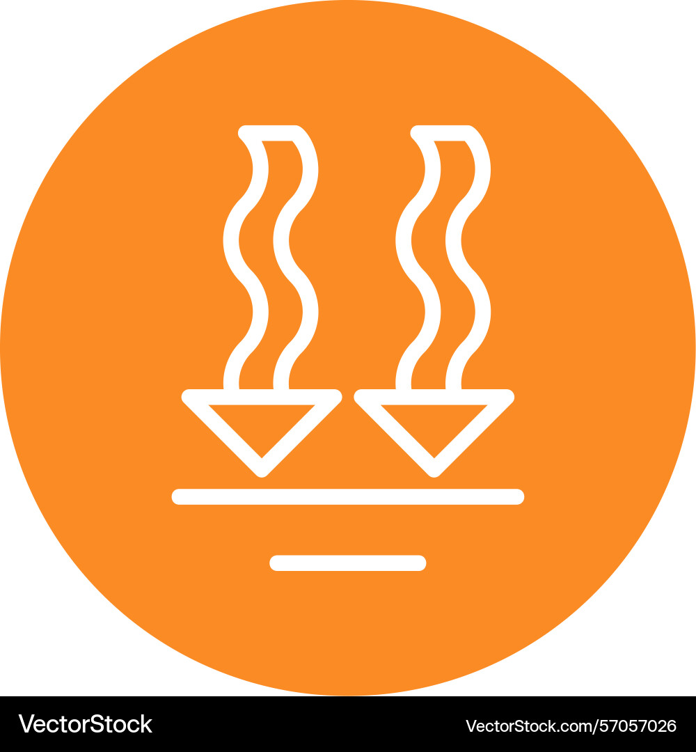 Arrow wave down line circle style icon design Vector Image
