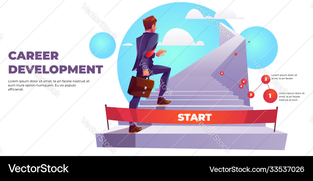Career development infographics ladder to success Career development infographics ladder to success vector image