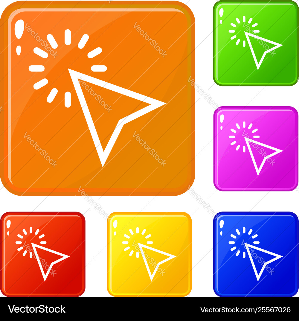 Click icons set color vector image