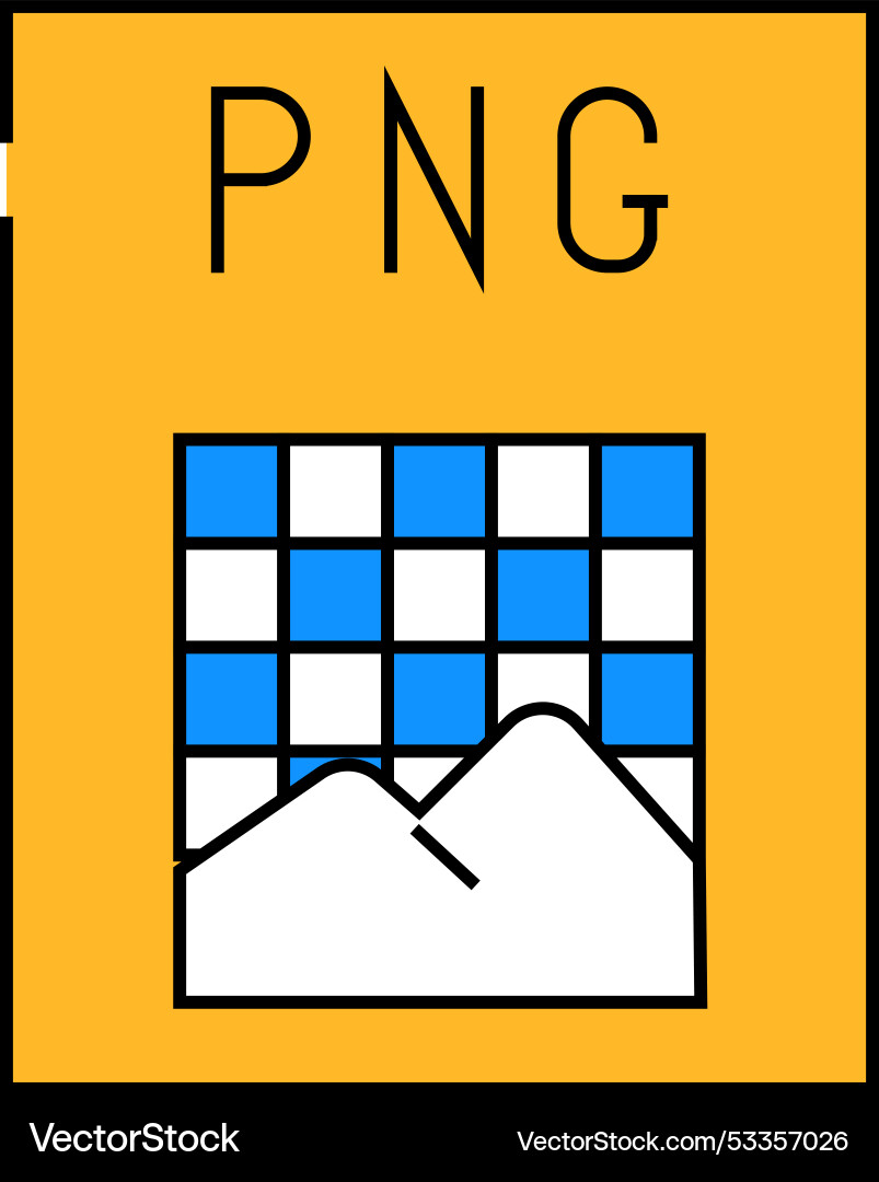 Png file format document icon color Vector Image