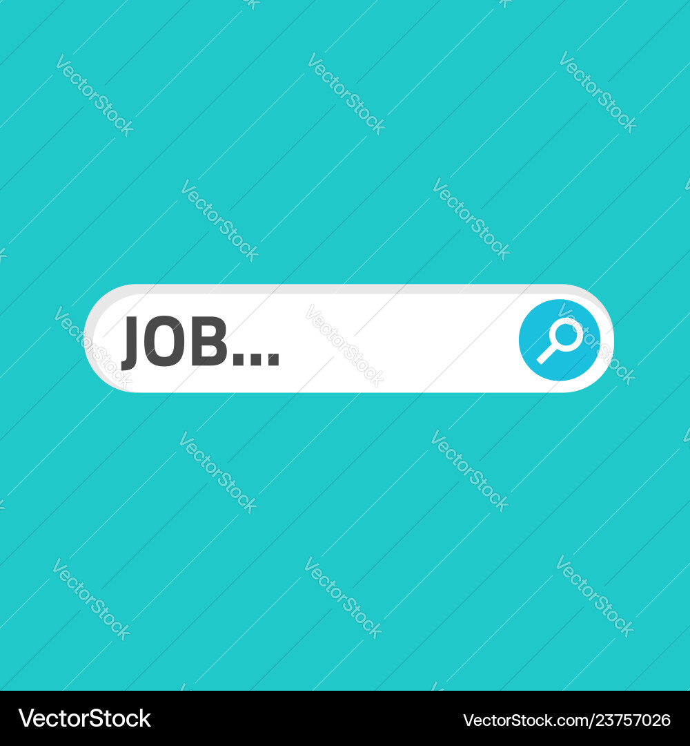 Search bar web ui element isolated on blue Vector Image