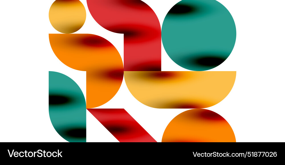 Shadow effect shiny circles and round triangles Vector Image