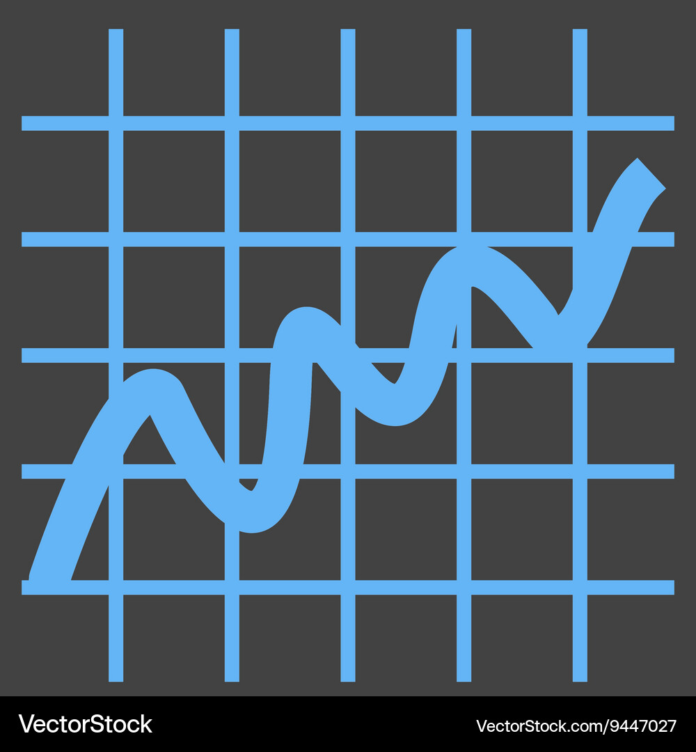 Bell curve on graph Vector Image