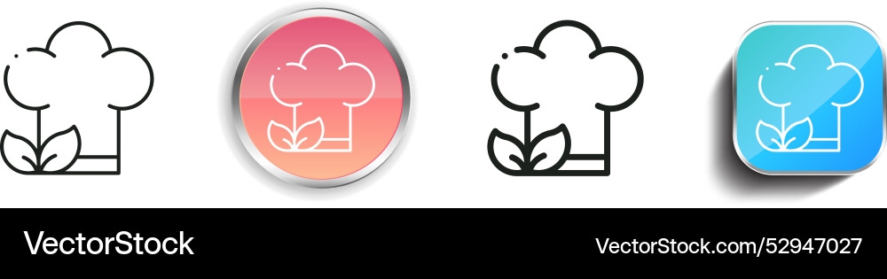 Cook icon thin linear regular and button style Cook icon thin linear regular and button style vector image