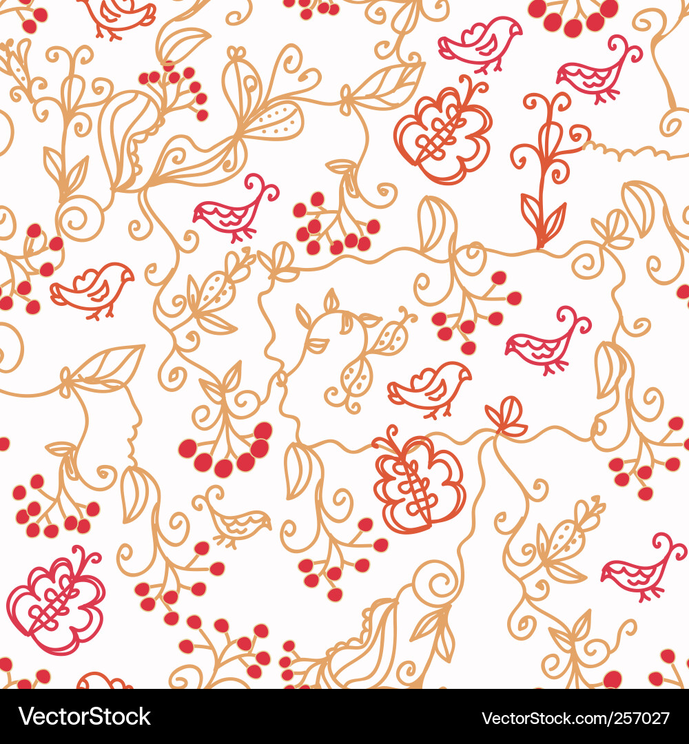 Floral seamless pattern vector image
