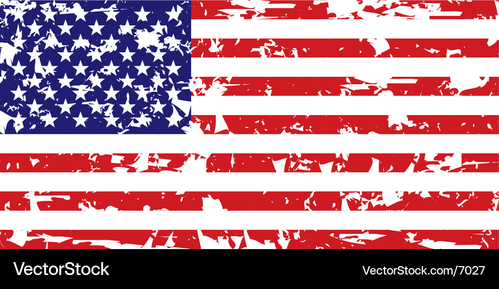 Grunge american flag Royalty Free Vector Image