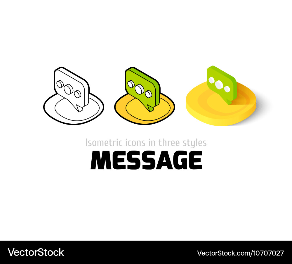 Message icon in different style Vector Image