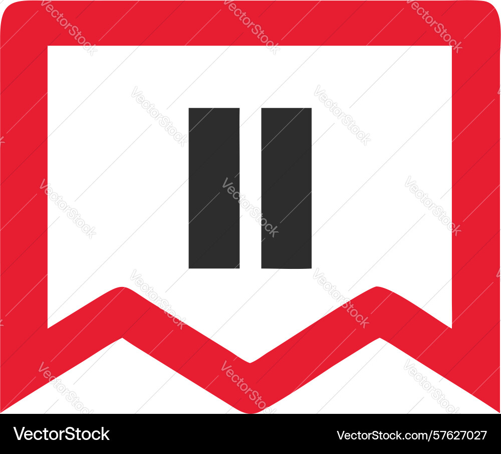 Pause button speech bubble media control vector image