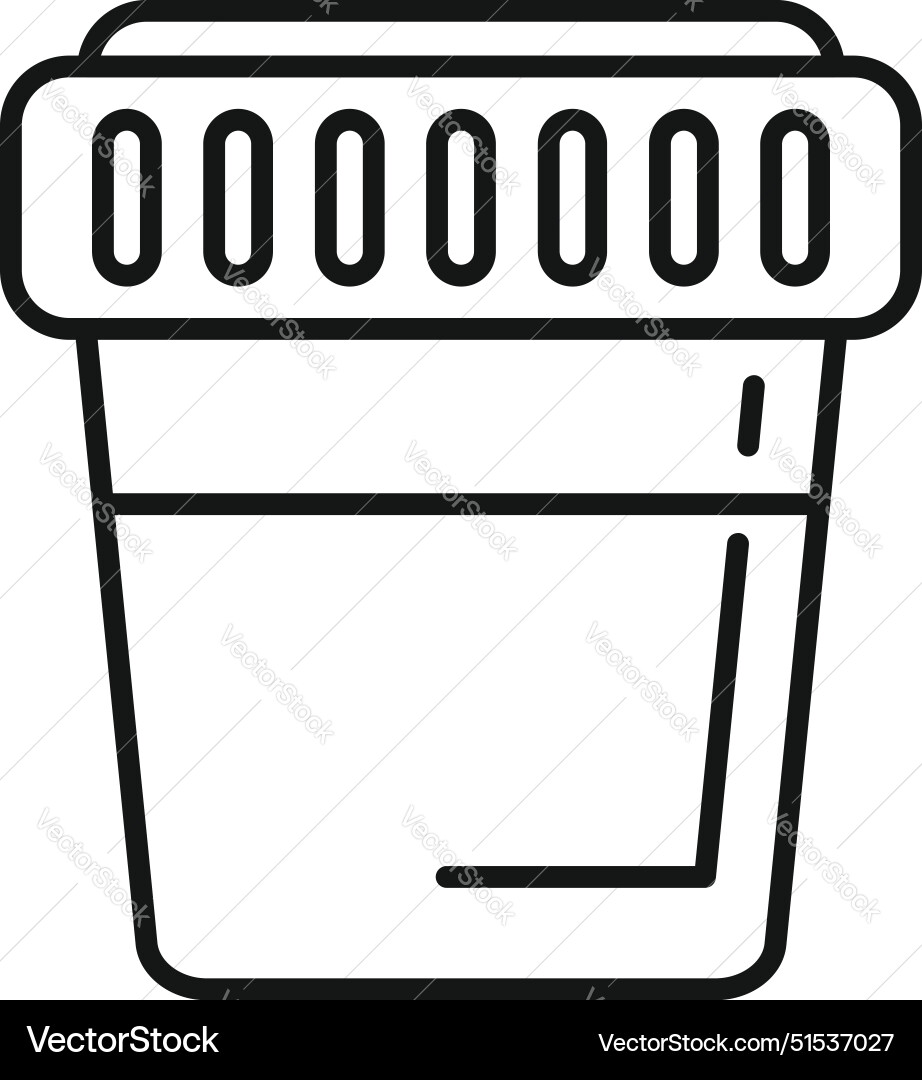 Plastic container with measuring scale icon Plastic container with measuring scale icon vector image