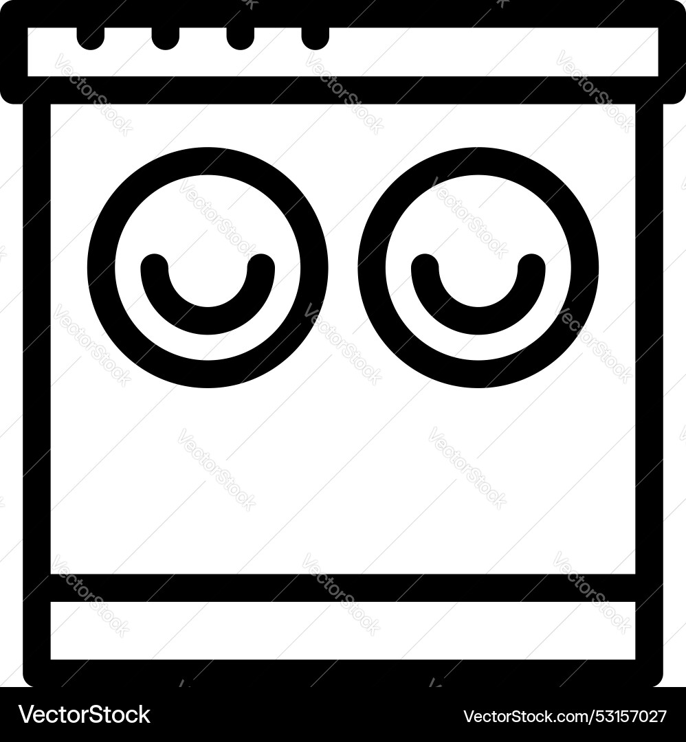 Washing machine showing control panel with two Washing machine showing control panel with two vector image