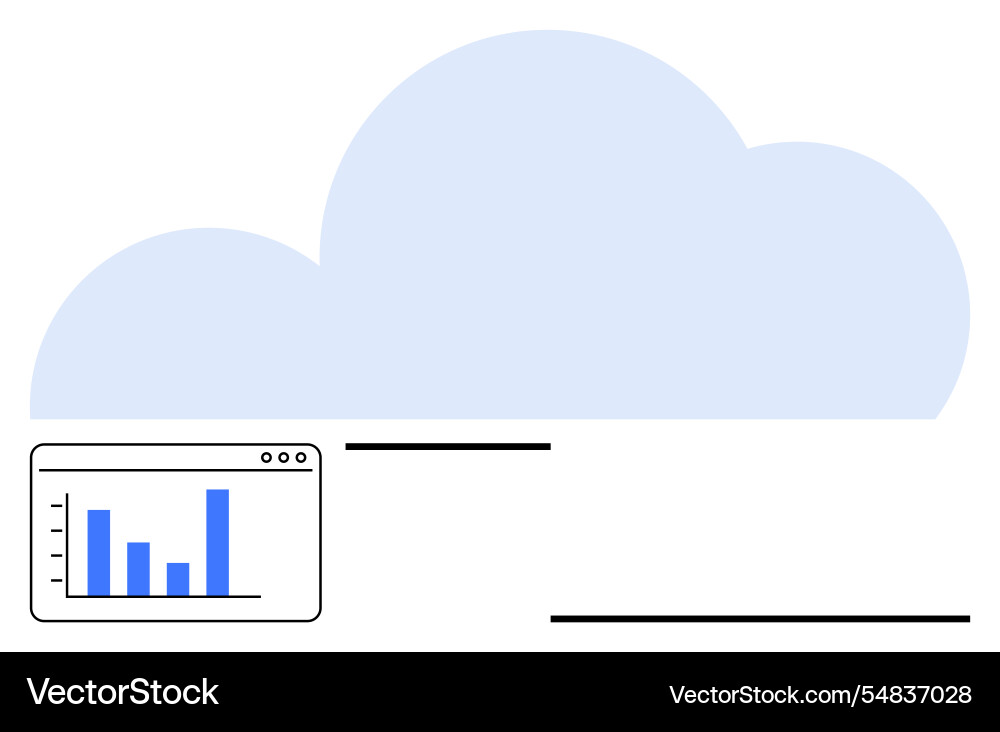 Cloud computing concept with data analytics Cloud computing concept with data analytics Vector Image