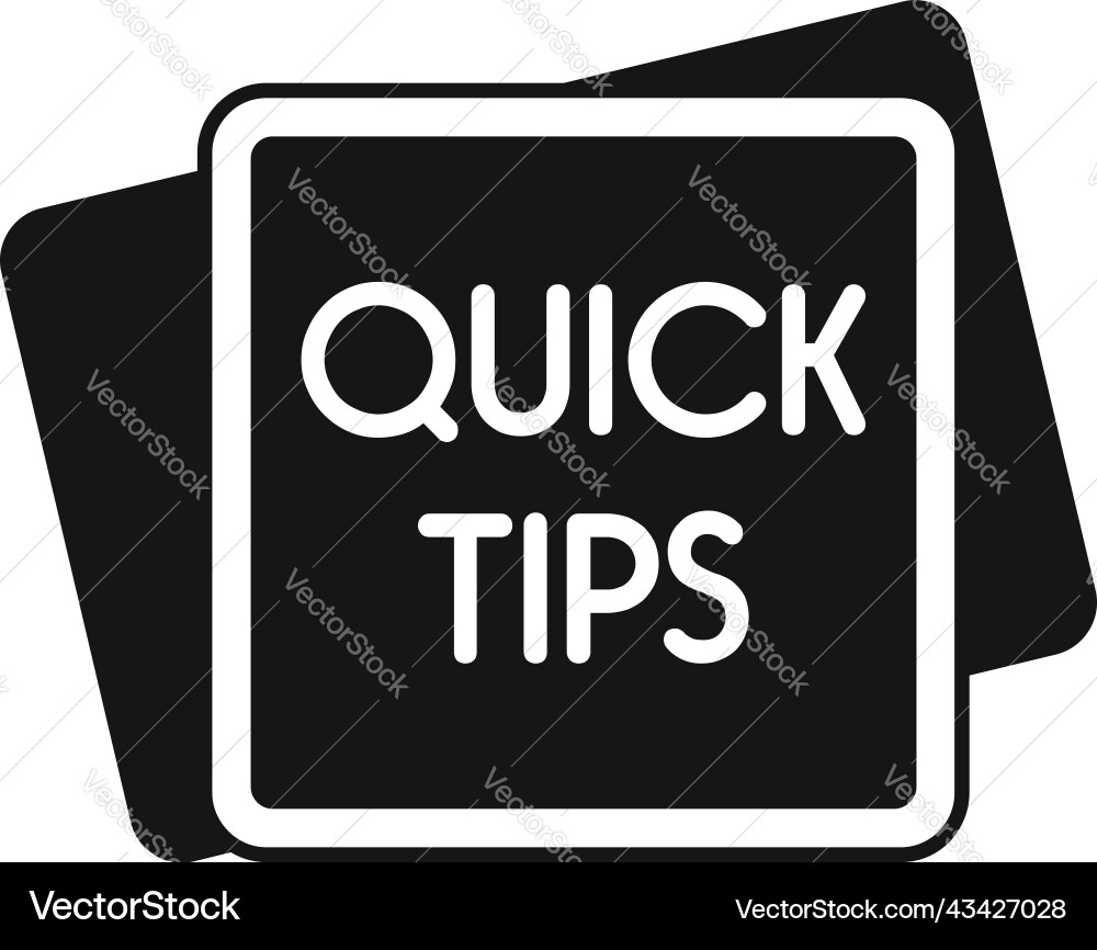 Idea tips icon simple quick tip Idea tips icon simple quick tip vector image