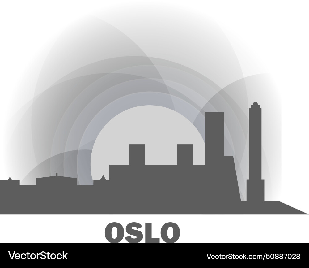 Norwegen Hauptstadt Oslo Norwegen Hauptstadt Oslo vektorbild