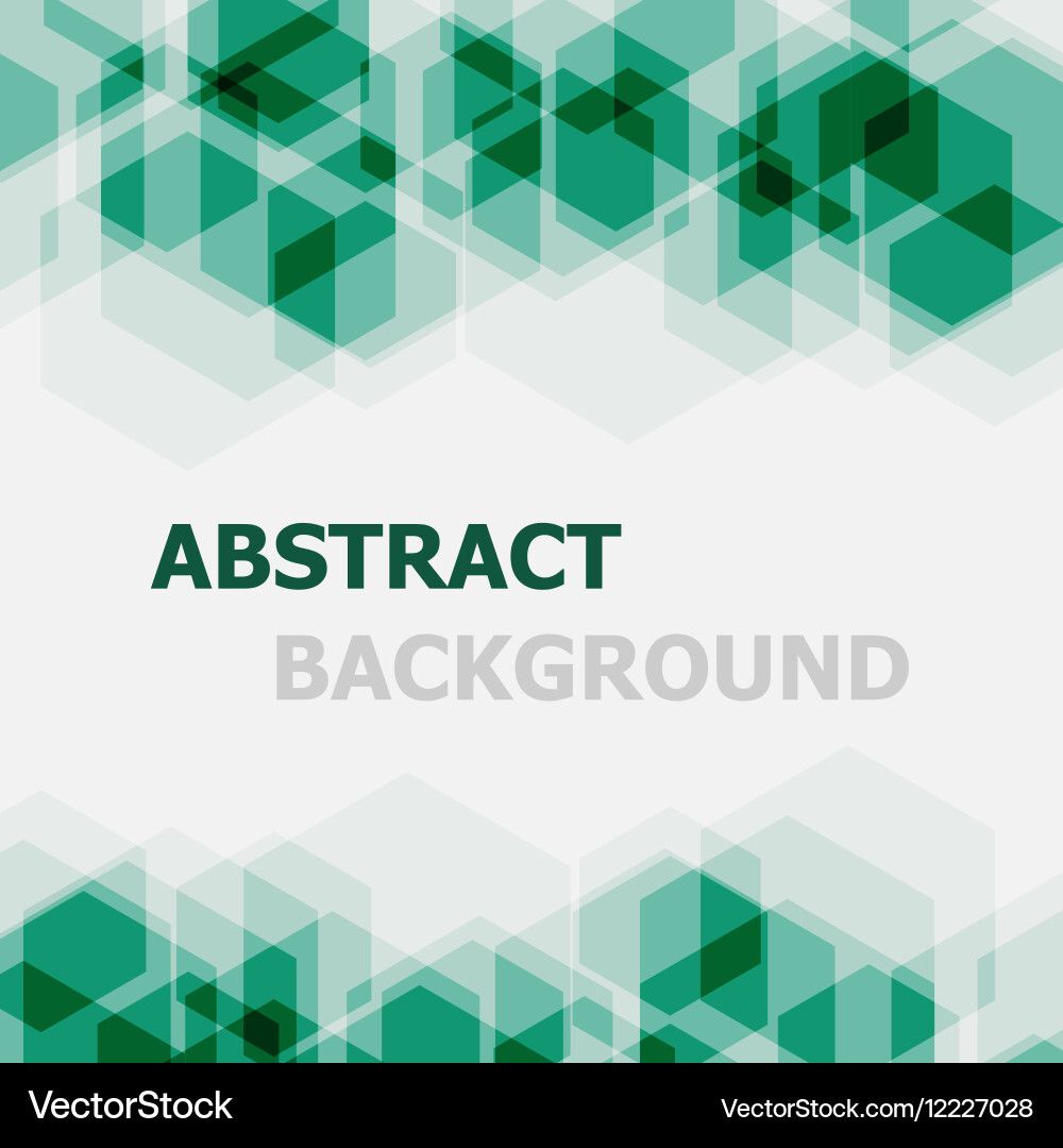 Overlapping Green Hexagon Pattern vector image