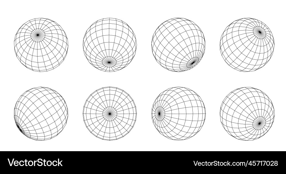 Wireframe Globe Network vector image