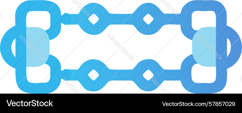 Abstract digital chain link secure connectivity vector image