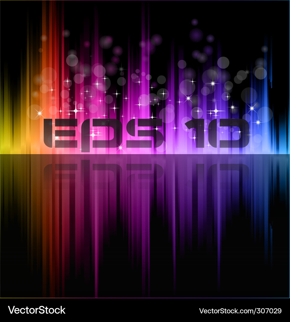 Abstract Rainbow Lights Background vector image