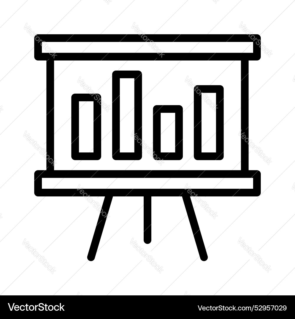 Bar chart icon outline style design isolated Bar chart icon outline style design isolated vector image