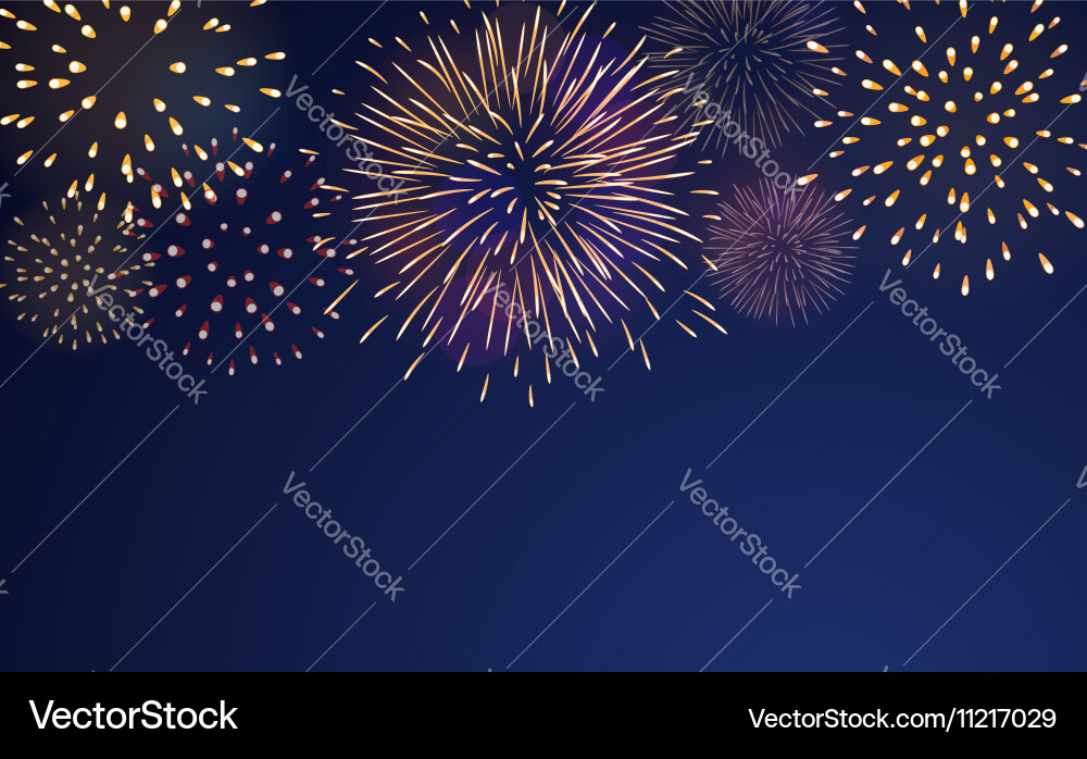 Colorful Firework Burst Background Vector Image