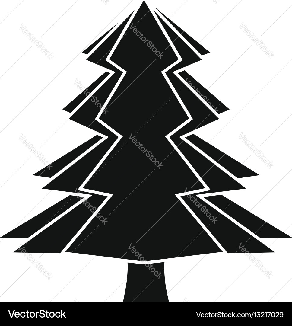 Fir tree icon simple style Vector Image