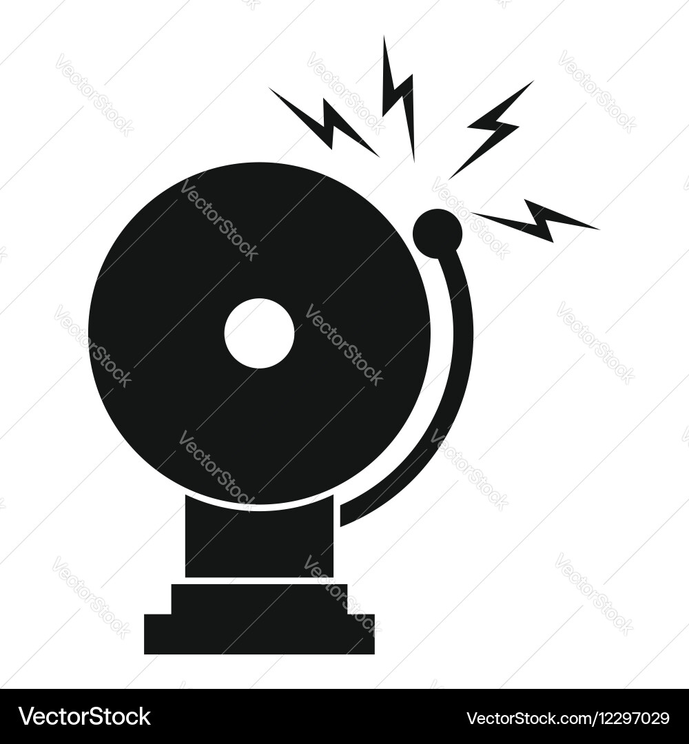 Fire alarm icon simple style vector image