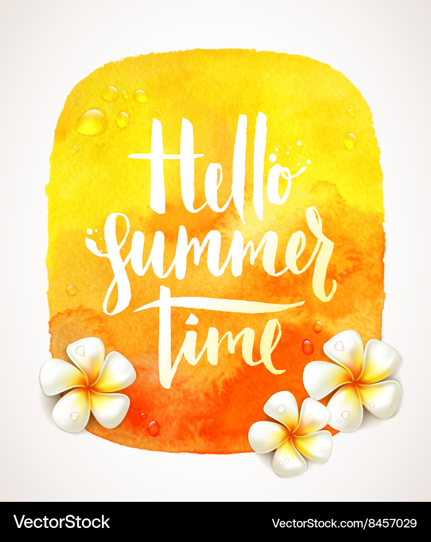 Hello summer time vector image