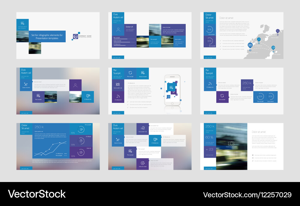 Infographic elements for presentation templates Infographic elements for presentation templates vector image