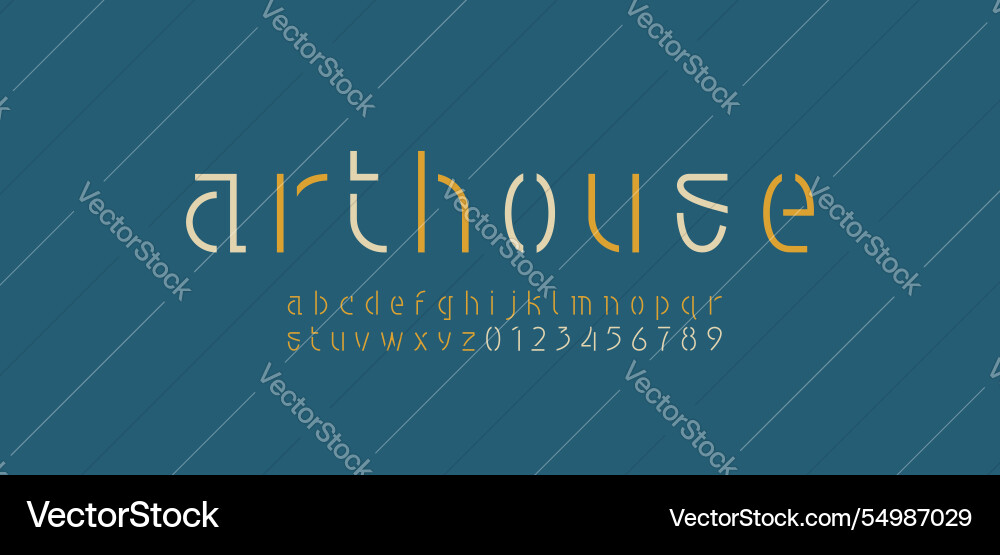 Modern font stencil alphabet made retro style Modern font stencil alphabet made retro style Vector Image
