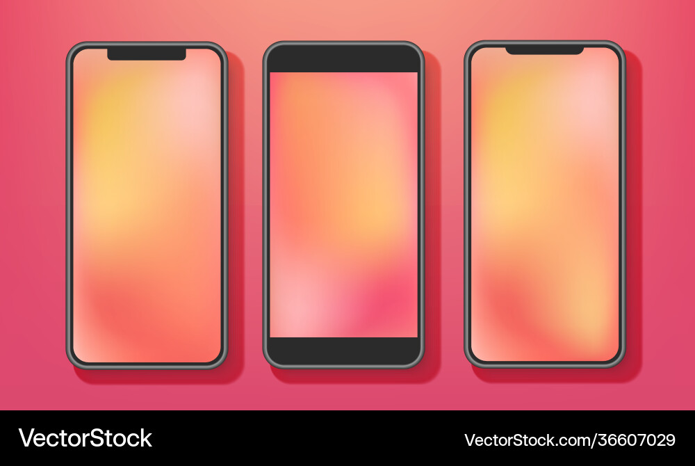 Realistic smartphone mockup with blank display vector image