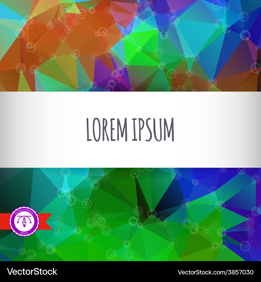Abstract colorful triangles background vector image
