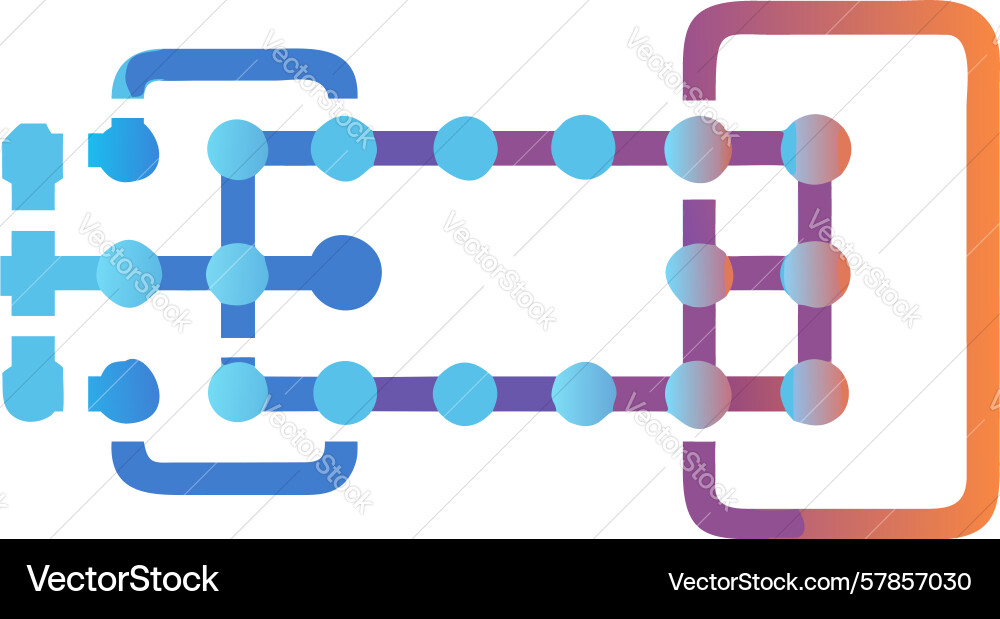 Abstract digital data flow with frame network Vector Image