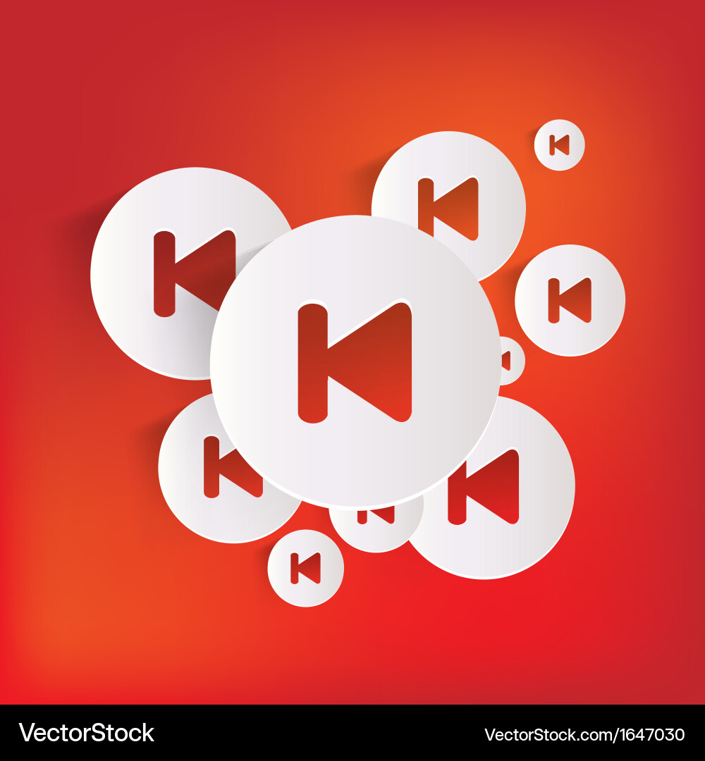 Back track web icon vector image
