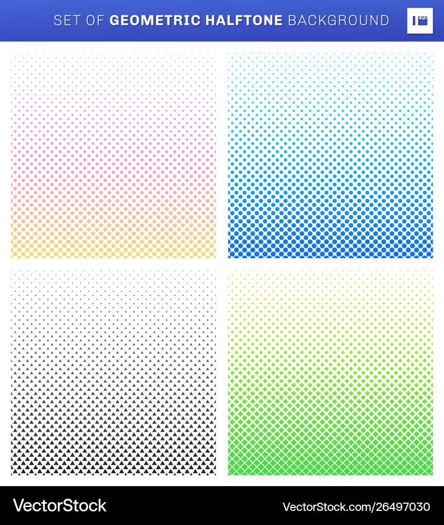 Geometric Halftone Pattern Vector Image