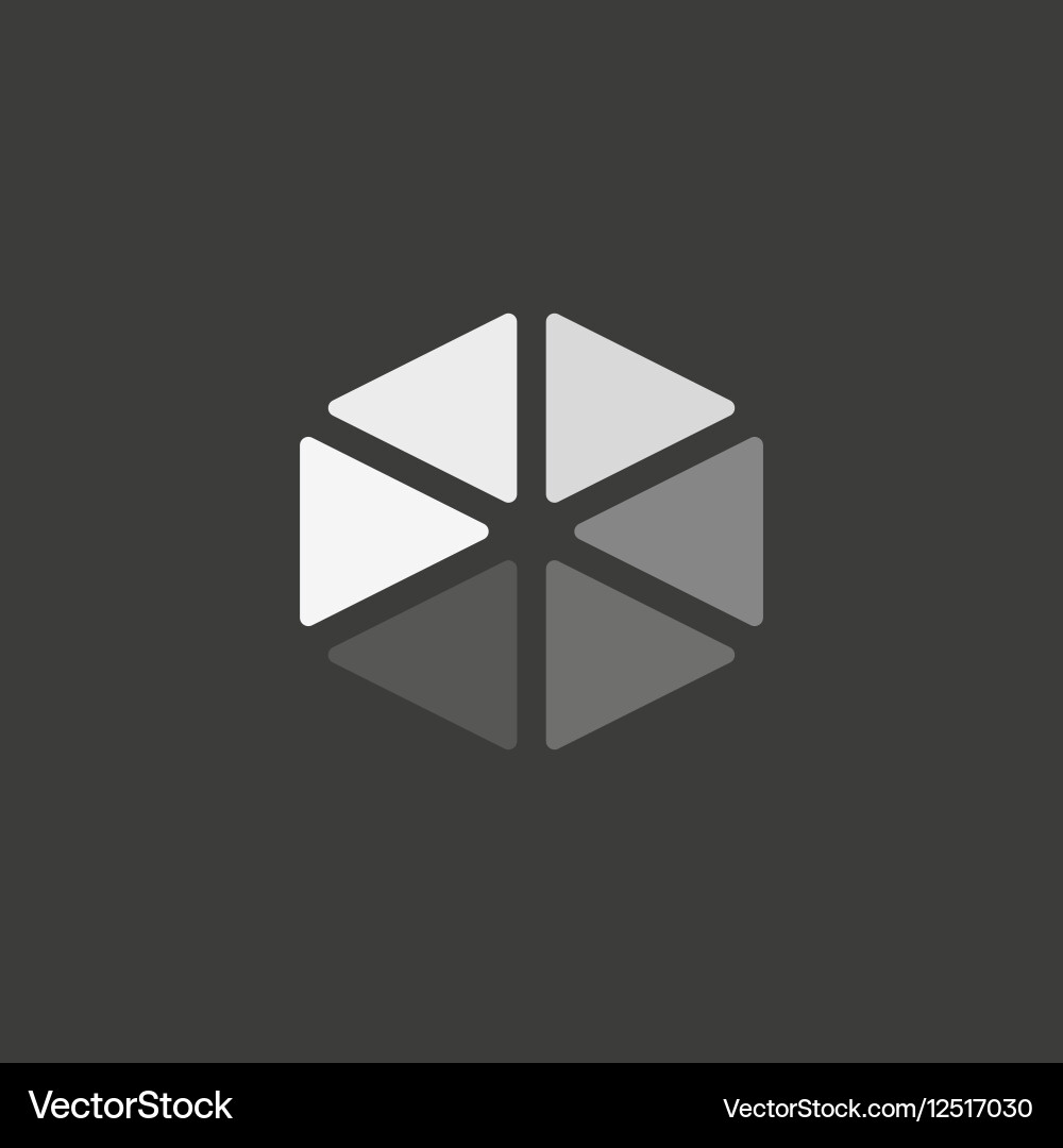 Logos triangular abstract icons in flat design vector image